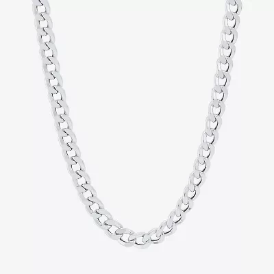 Womens 10K Gold 30 Inch Curb Chain Necklace