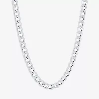 Womens 10K Gold 30 Inch Curb Chain Necklace