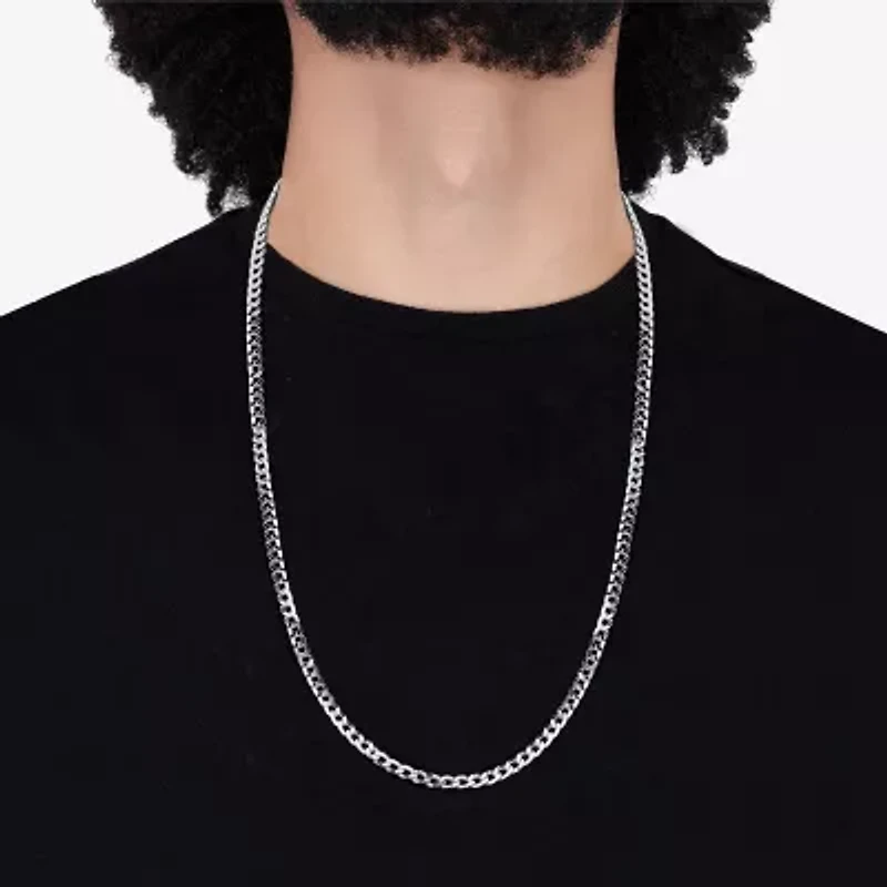 Womens 10K Gold 30 Inch Curb Chain Necklace