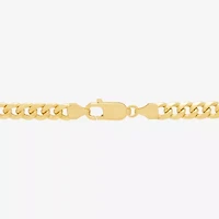 Womens 14K Gold 20 Inch Cuban Chain Necklace