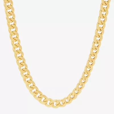 Womens 14K Gold 20 Inch Cuban Chain Necklace