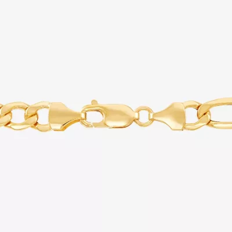 Womens 10K Gold 24 Inch Figaro Chain Necklace