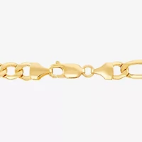 Womens 10K Gold 24 Inch Figaro Chain Necklace