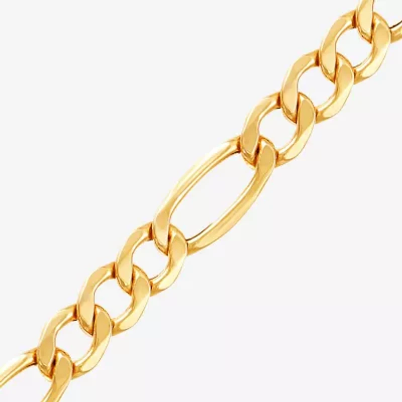 Womens 10K Gold 24 Inch Figaro Chain Necklace