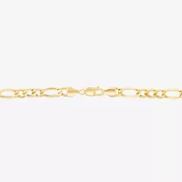 Womens 10K Gold 22 Inch Figaro Chain Necklace