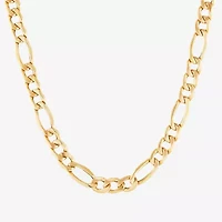 Womens 10K Gold 22 Inch Figaro Chain Necklace