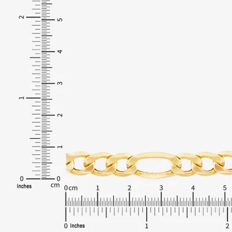 Womens 10K Gold 22 Inch Figaro Chain Necklace