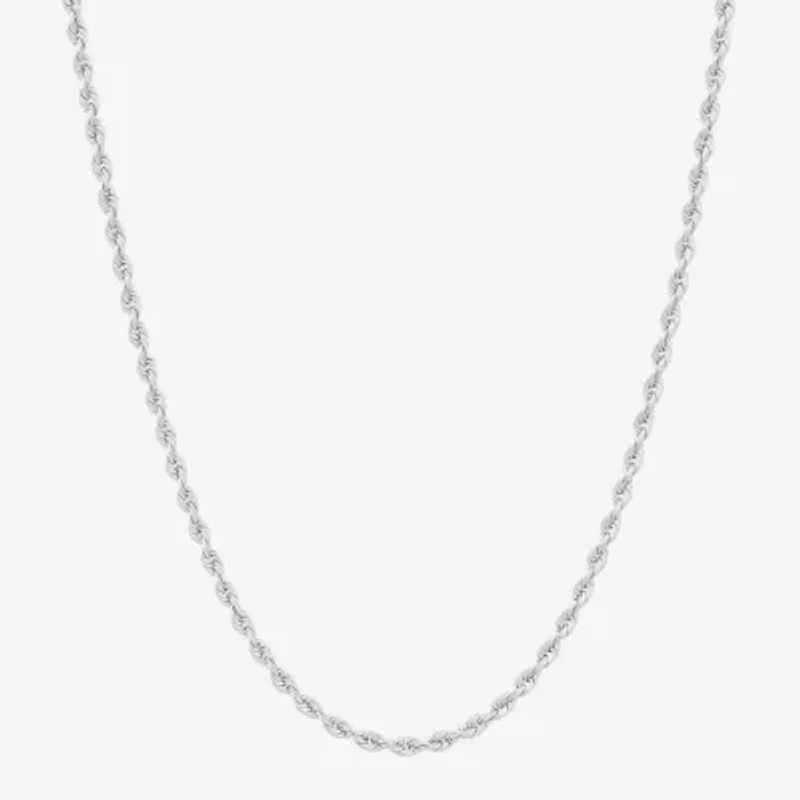 Womens 14K Gold Inch Rope Chain Necklace
