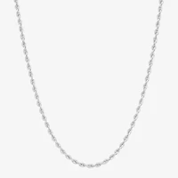 Womens 14K Gold Inch Rope Chain Necklace