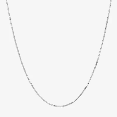 Womens 14K Gold Inch Box Chain Necklace