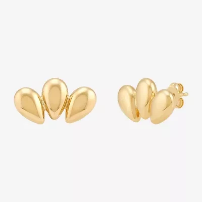 Gold Addiction 10K Gold 18mm Stud Earrings