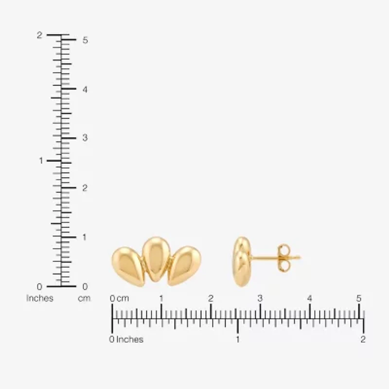 Gold Addiction 10K Gold 18mm Stud Earrings