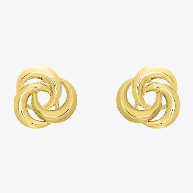 14K Gold 10.2mm Knot Stud Earrings