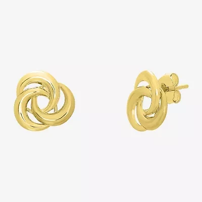 14K Gold 10.2mm Knot Stud Earrings