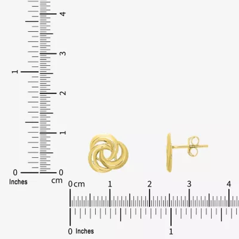 14K Gold 10.2mm Knot Stud Earrings