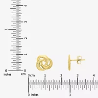 14K Gold 10.2mm Knot Stud Earrings