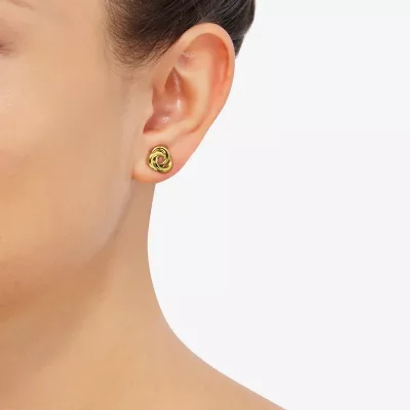 14K Gold 10.2mm Knot Stud Earrings