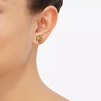 14K Gold 10.2mm Knot Stud Earrings