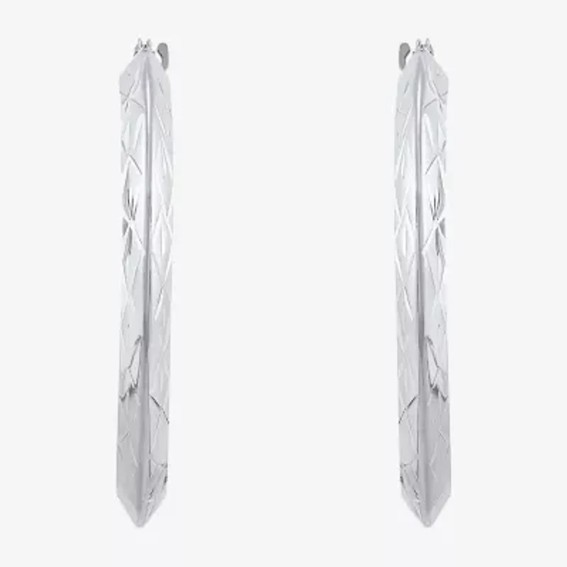 Womens 14K Gold 30mm Hoop Earrings