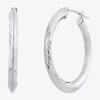 Womens 14K Gold 30mm Hoop Earrings