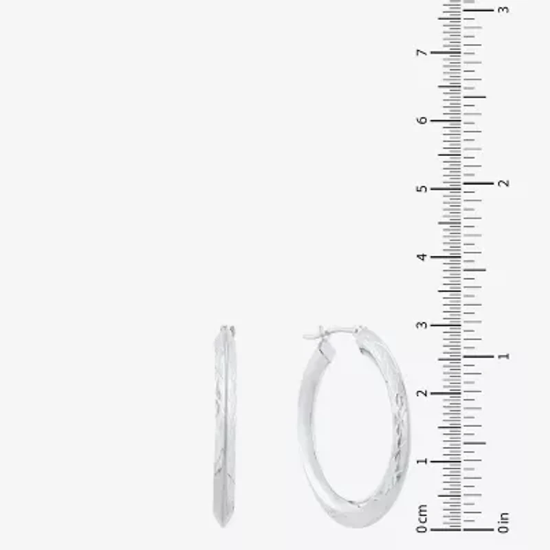 Womens 14K Gold 30mm Hoop Earrings