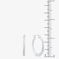 Womens 14K Gold 30mm Hoop Earrings