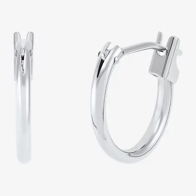 Womens 14K Gold 12mm Hoop Earrings