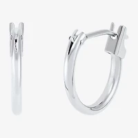 Womens 14K Gold 12mm Hoop Earrings