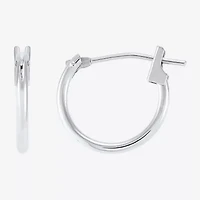 Womens 14K Gold 12mm Hoop Earrings
