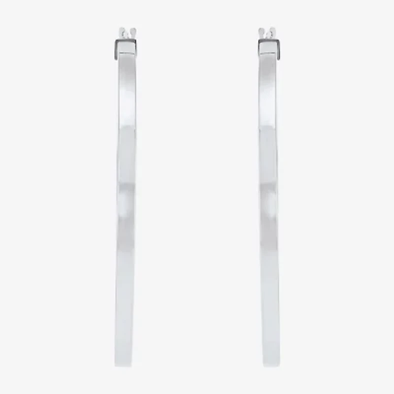 Womens 14K Gold 40mm Hoop Earrings