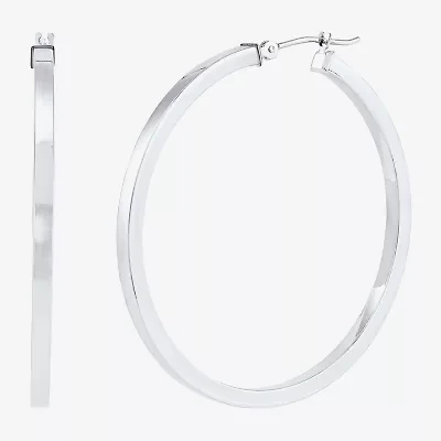 Womens 14K Gold 40mm Hoop Earrings