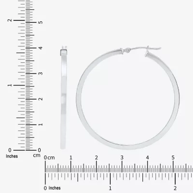 Womens 14K Gold 40mm Hoop Earrings