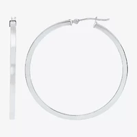 Womens 14K Gold 40mm Hoop Earrings