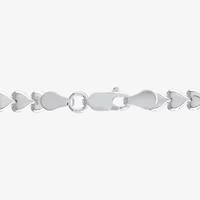 Made in Italy Womens Sterling Silver 9 Inch Stampato Chain Bracelet
