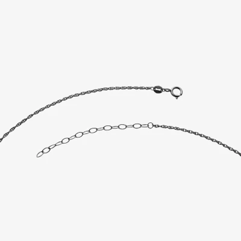 Harry Potter Womens Diamond Accent Lab Grown Black Diamond 14K Gold Over Silver 16 Inch Pendant Necklace
