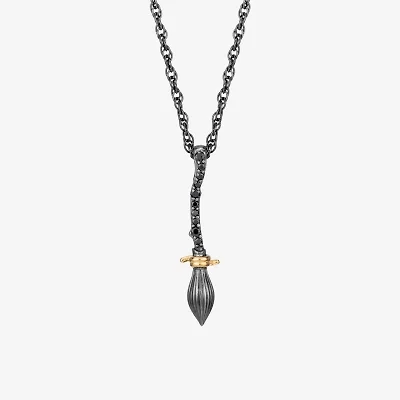 Harry Potter Womens Diamond Accent Lab Grown Black Diamond 14K Gold Over Silver 16 Inch Pendant Necklace