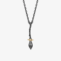 Harry Potter Womens Diamond Accent Lab Grown Black Diamond 14K Gold Over Silver 16 Inch Pendant Necklace