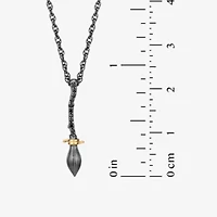 Harry Potter Womens Diamond Accent Lab Grown Black Diamond 14K Gold Over Silver 16 Inch Pendant Necklace