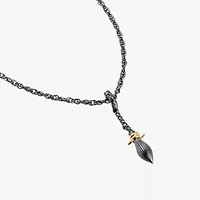 Harry Potter Womens Diamond Accent Lab Grown Black Diamond 14K Gold Over Silver 16 Inch Pendant Necklace