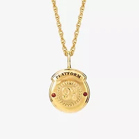 Harry Potter Womens Genuine Red Garnet 14K Gold Over Silver 18 Inch Pendant Necklace