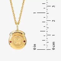 Harry Potter Womens Genuine Red Garnet 14K Gold Over Silver 18 Inch Pendant Necklace