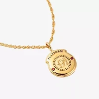 Harry Potter Womens Genuine Red Garnet 14K Gold Over Silver 18 Inch Pendant Necklace