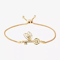 Harry Potter (F / Si2) Womens Diamond Accent Lab Grown White Diamond 14K Gold Over Silver Bolo Bracelet