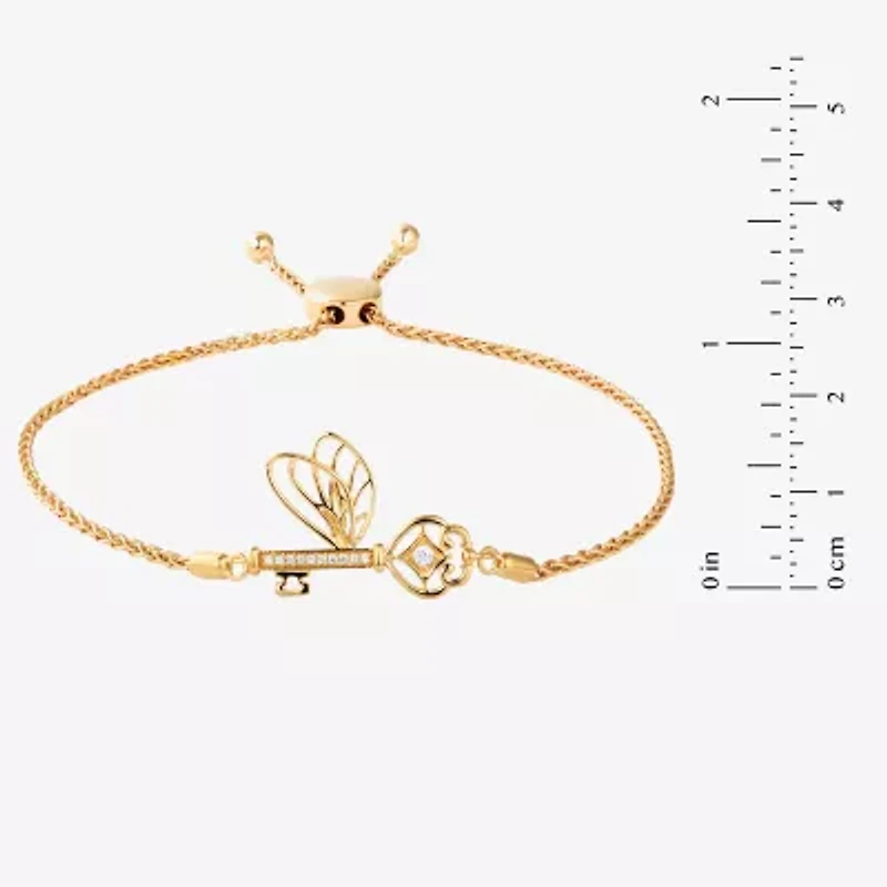 Harry Potter (F / Si2) Womens Diamond Accent Lab Grown White Diamond 14K Gold Over Silver Bolo Bracelet