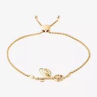 Harry Potter (F / Si2) Womens Diamond Accent Lab Grown White Diamond 14K Gold Over Silver Bolo Bracelet