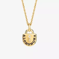 Harry Potter (F/Si2) Womens Diamond Accent Lab Grown White Diamond Accent 14K Gold Over Silver 16 Inch Pendant Necklace