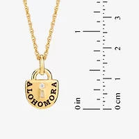 Harry Potter (F/Si2) Womens Diamond Accent Lab Grown White Diamond Accent 14K Gold Over Silver 16 Inch Pendant Necklace