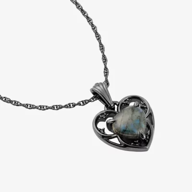 Harry Potter Womens Genuine Black Spinel Sterling Silver 18 Inch Pendant Necklace