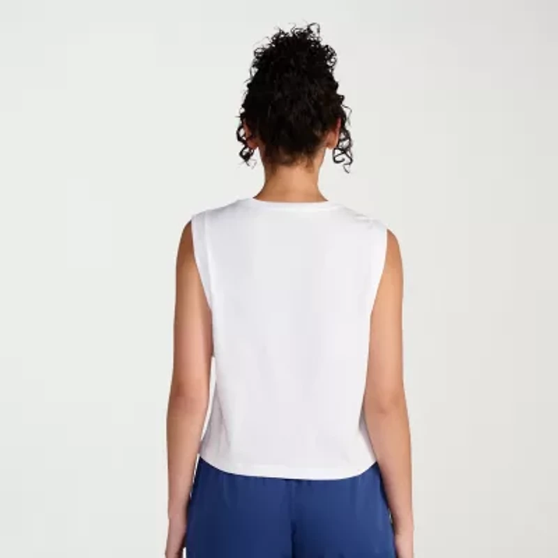 PUMA Womens Crew Neck Sleeveless Active Tank Top