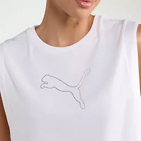 PUMA Womens Crew Neck Sleeveless Active Tank Top